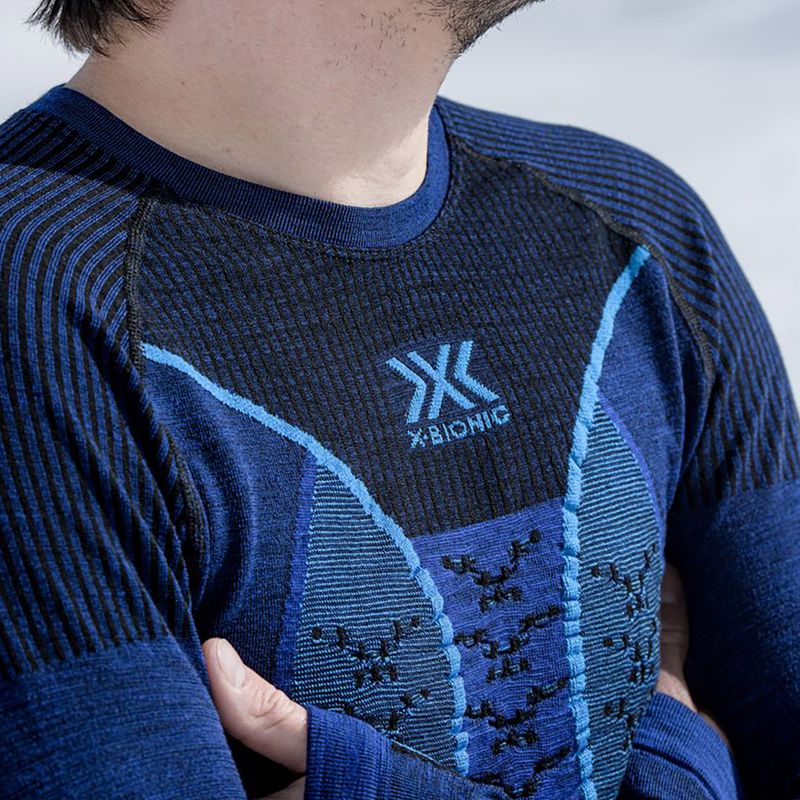 Herren Thermoaktivshirt X-Bionic Merino dark ocean/sky blue 6