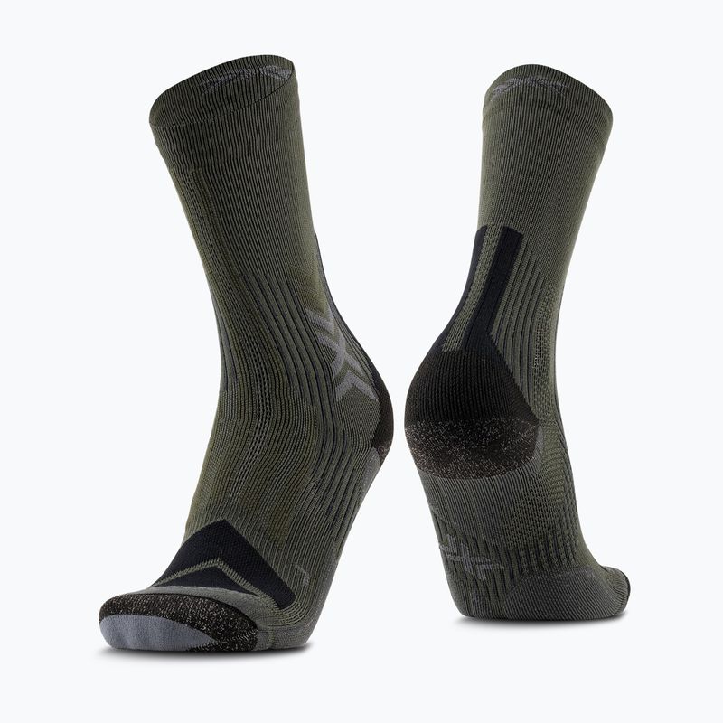 Herren-Socken X-Socks Hike Expert Silver Crew green/black