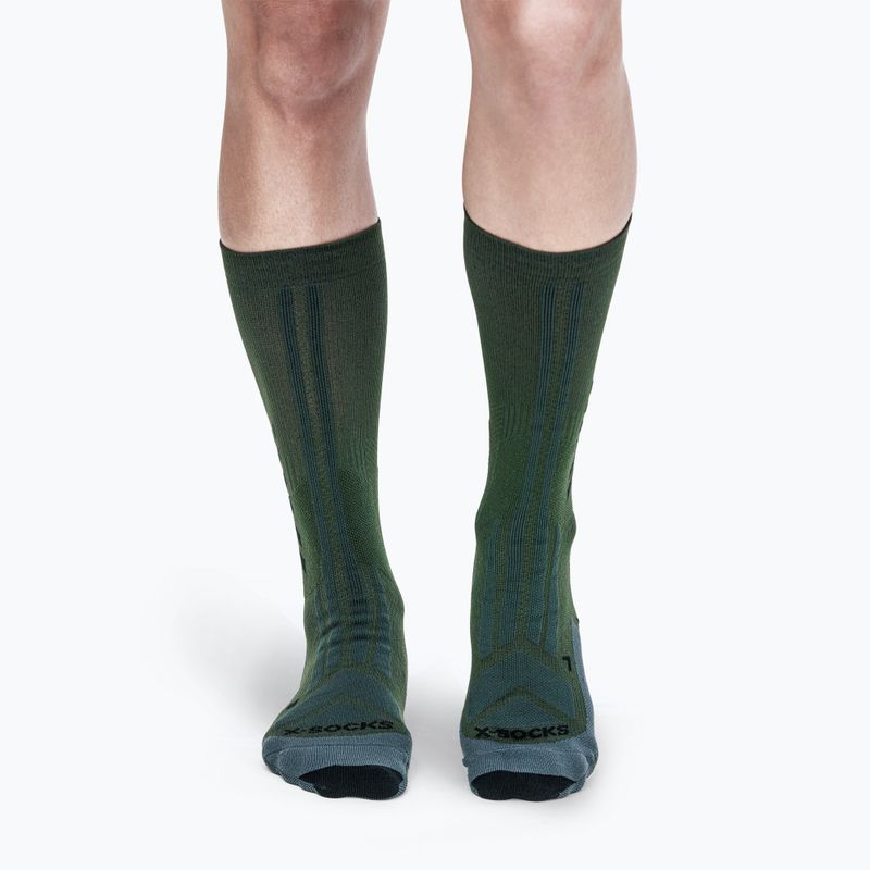 Socken X-Socks Hike Discover Crew green/black 2
