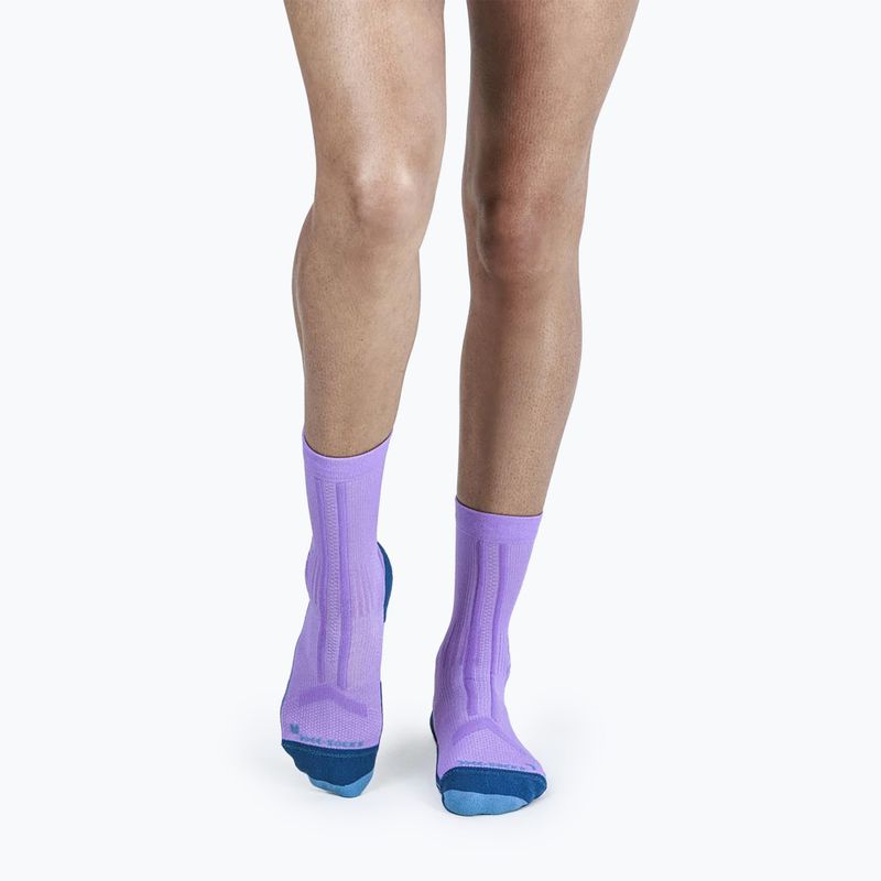 Laufsocken Damen X-Socks Trailrun Discover Crew orchid/sunset blue 3