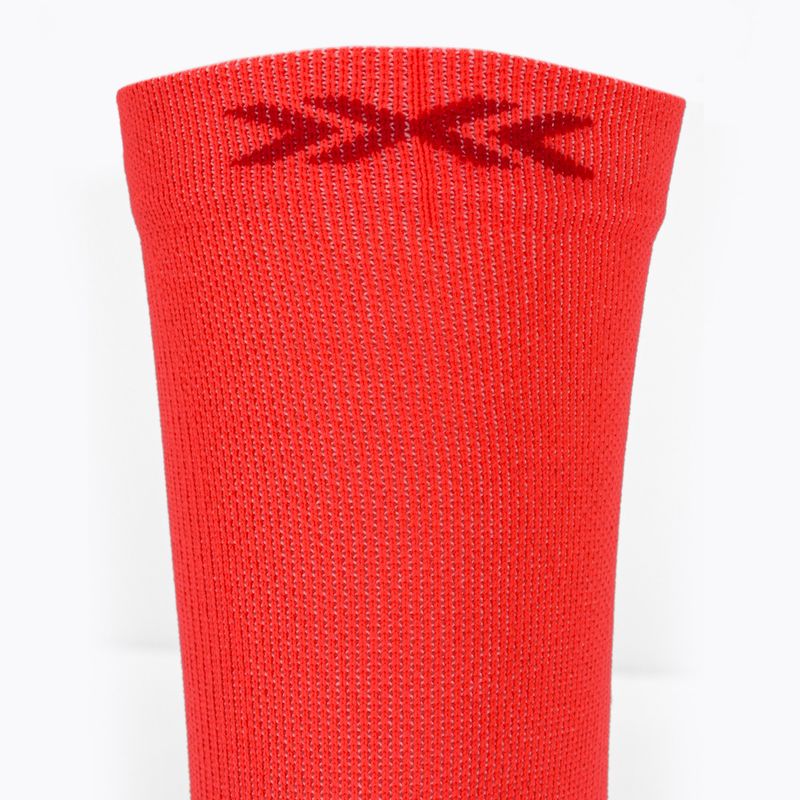 Herrensocken X-Socks Trailrun Perform Crew fluo red/namib red 3