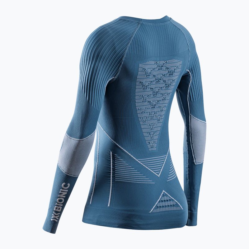 Thermo-aktives Damen-Langarmshirt X-Bionic Energy Accumulator 4.0 Mineralblau/Arktikweiß 2