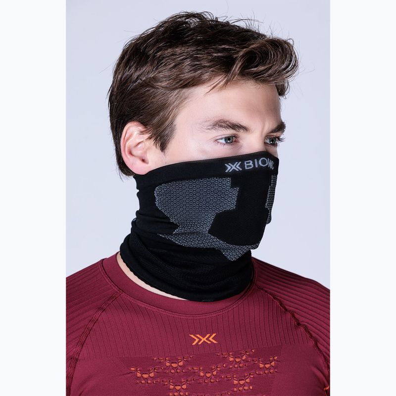 X-Bionic Neckwarmer x schwarz/grauer Snood 3