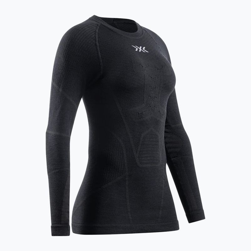 Thermoaktives Damen-Langarmshirt X-Bionic Symbio Merino Shirt opalschwarz