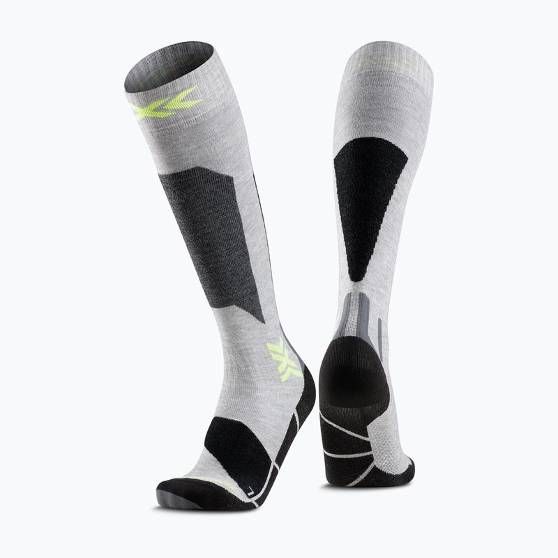 Skisocken X-Socks Ski Discover Otc rhino grey/canary