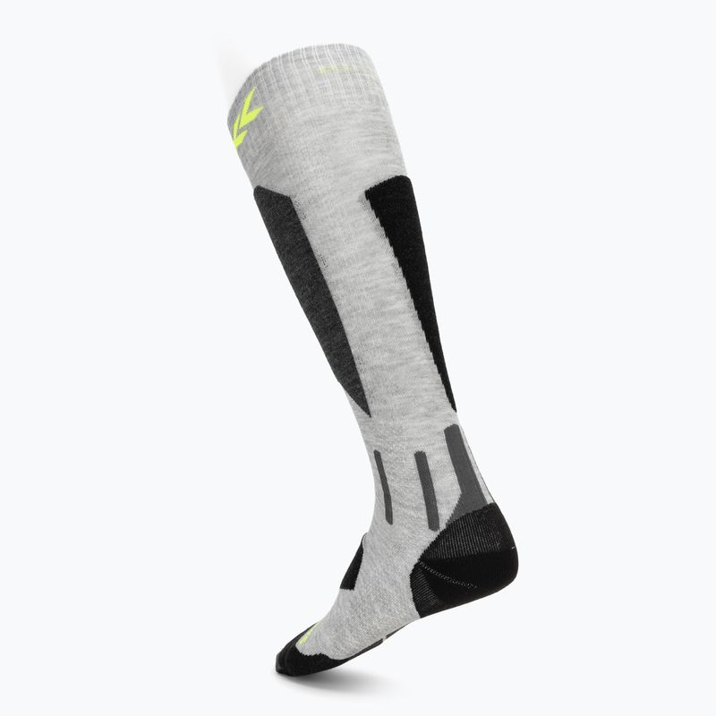 Skisocken X-Socks Ski Discover Otc rhino grey/canary 2