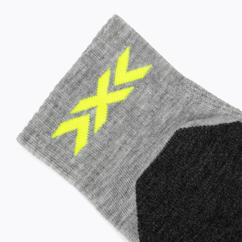 Skisocken X-Socks Ski Discover Otc rhino grey/canary 3