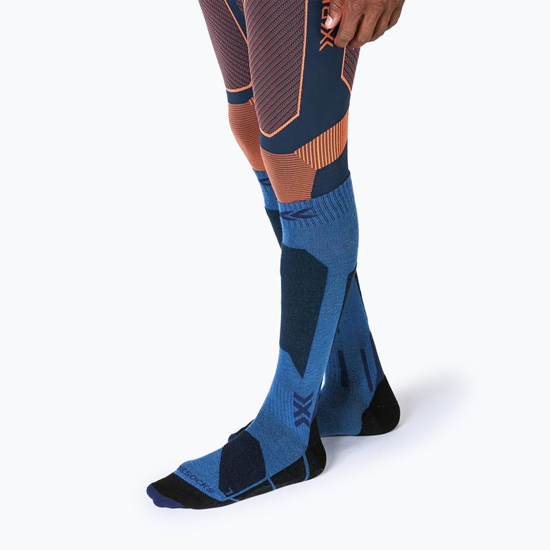 X-Socks Ski Discover Otc blaue Blüte/Marine Skisocken