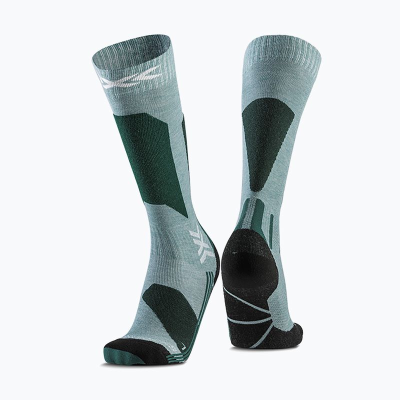 Damen Skisocken X-Socks Ski Discover Otc Salbei grün/englisch Rasen