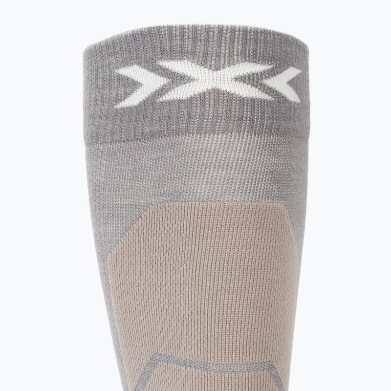 Skisocken X-Socks Ski Perform Merino Otc seal grey/light sand 3