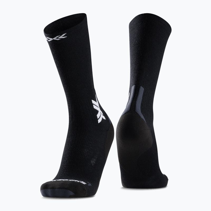 X-Socks Run Discover Merino Crew x schwarz/hellgrau Socken