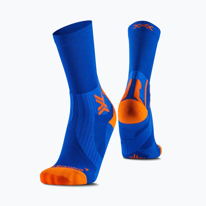 X-Socks Run Perform Warm Crew twyce blau/orange Socken