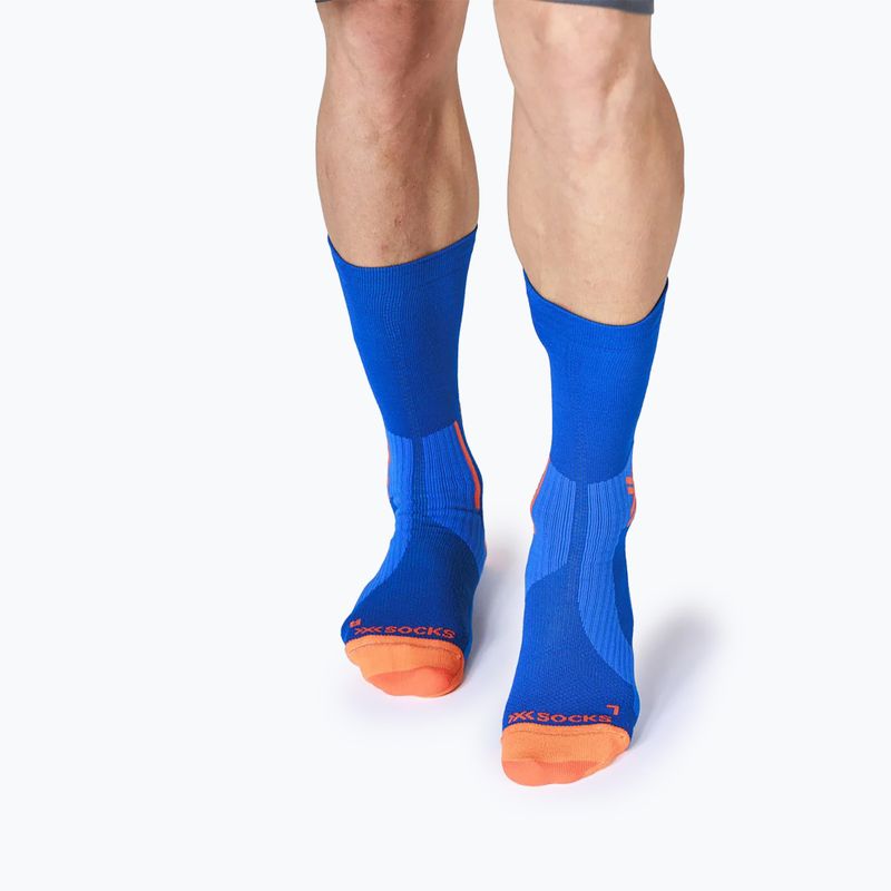 X-Socks Run Perform Warm Crew twyce blau/orange Socken 2