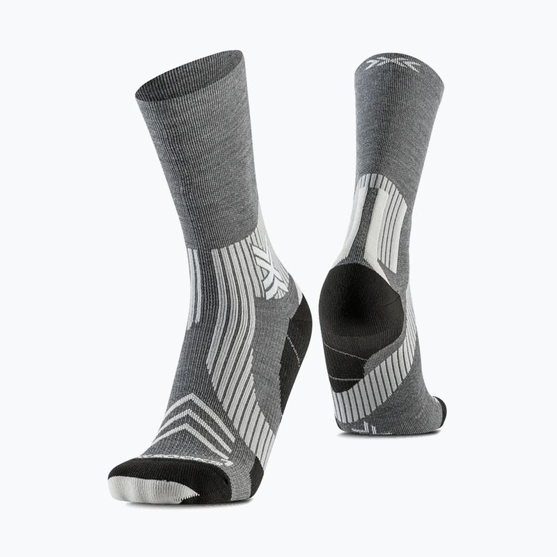 X-Socks Run Expert Silk Merino Crew Socken Dichtung grau/heller Sand