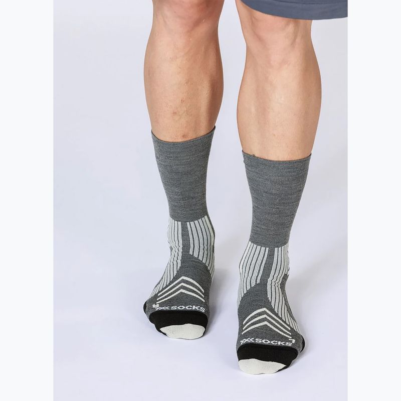 X-Socks Run Expert Silk Merino Crew Socken Dichtung grau/heller Sand