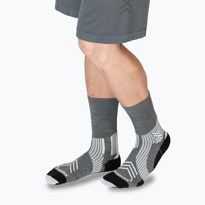 X-Socks Run Expert Silk Merino Crew Socken Dichtung grau/heller Sand