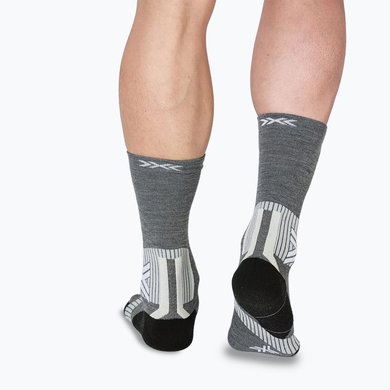 X-Socks Run Expert Silk Merino Crew Socken Dichtung grau/heller Sand