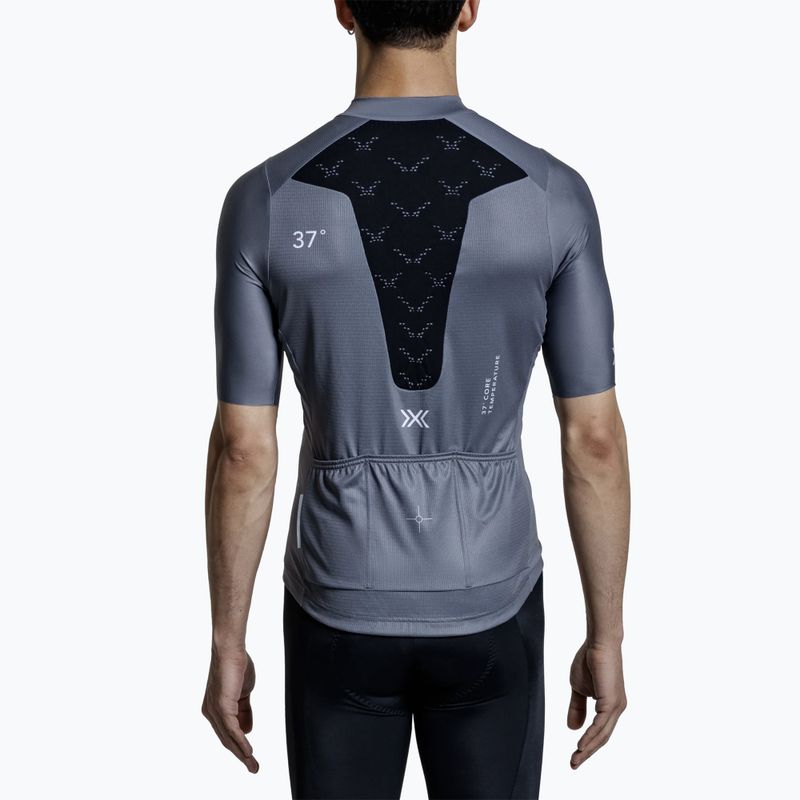 Herren-Fahrradtrikot X-Bionic Corefusion Ride Jersey rhino grey 3
