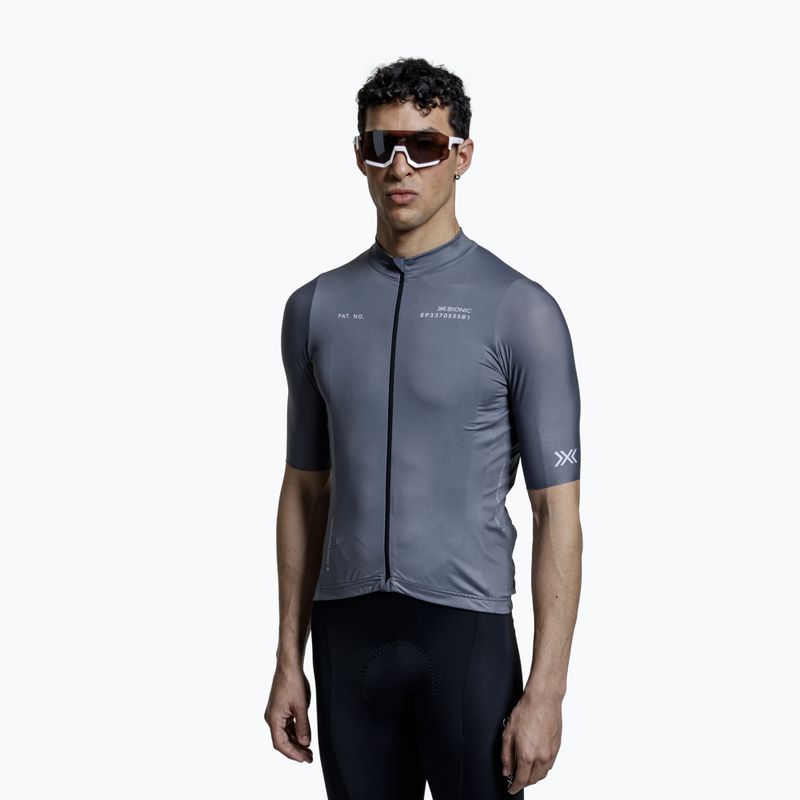 Herren-Fahrradtrikot X-Bionic Corefusion Ride Jersey rhino grey 4