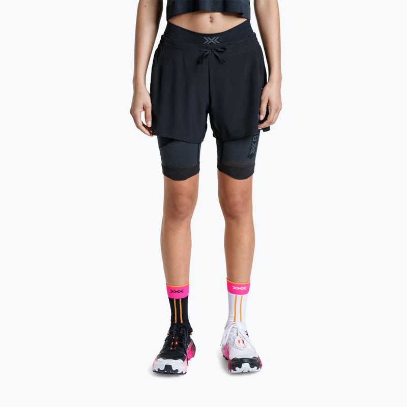 Damen-Laufleggings X-Bionic Xceed Run Tights x black/rhino grey 3