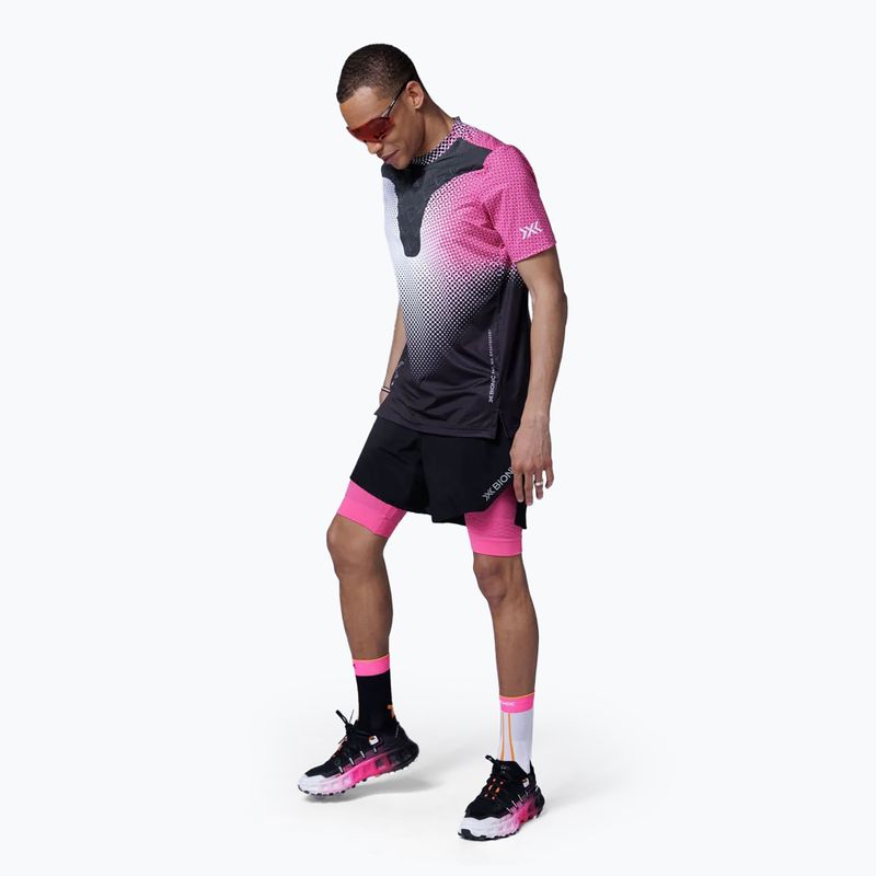 Herren X-Bionic Corefusion Lauf-T-Shirt dot fade/neo pink/weiß 4