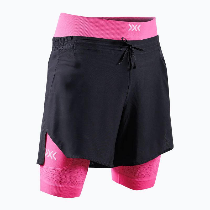 Herren X-Bionic Efektor 2in1 x schwarz/neo pink Laufshorts 4