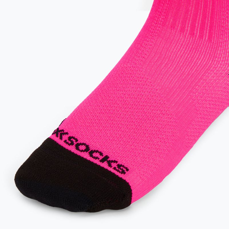 X-Socks Run Discover Crew fluo rosa/x schwarze Socken 3