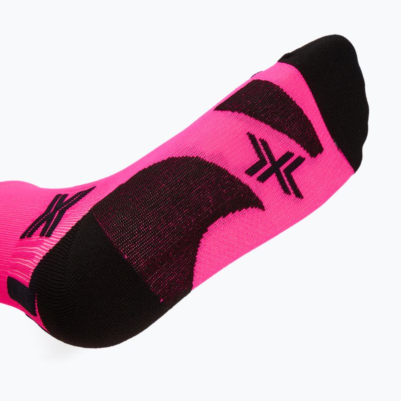 X-Socks Run Discover Crew fluo rosa/x schwarze Socken 4