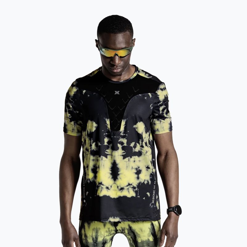 Herren-Laufshirt X-Bionic Corefusion Run tie dye electric energy