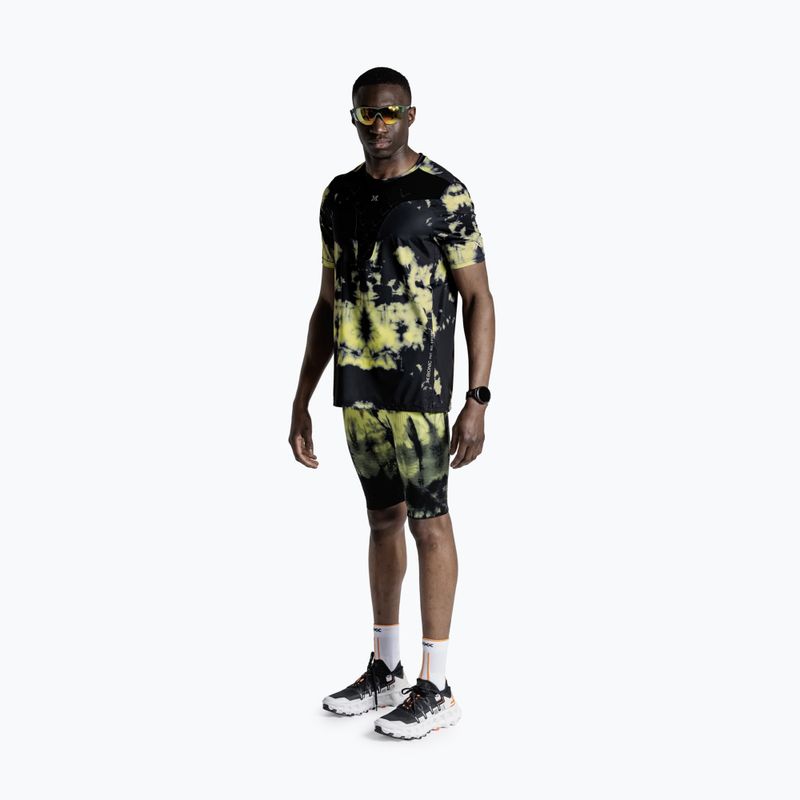 Herren-Laufshirt X-Bionic Corefusion Run tie dye electric energy 2