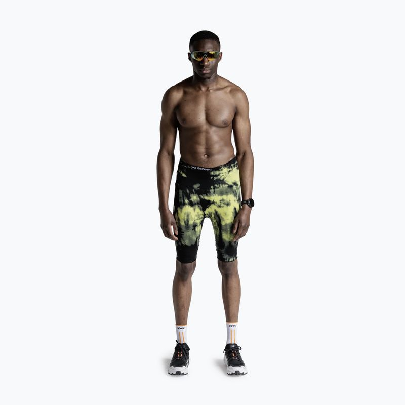 Herren-Laufshorts X-Bionic Efektor Tights tie dye electric energy 2