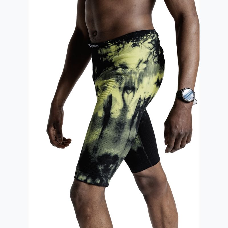 Herren-Laufshorts X-Bionic Efektor Tights tie dye electric energy 5