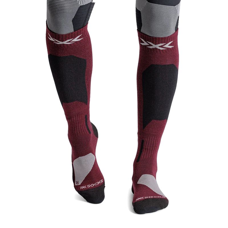 Skisocken X-Socks Ski Discover Merino Otc oxide red 2