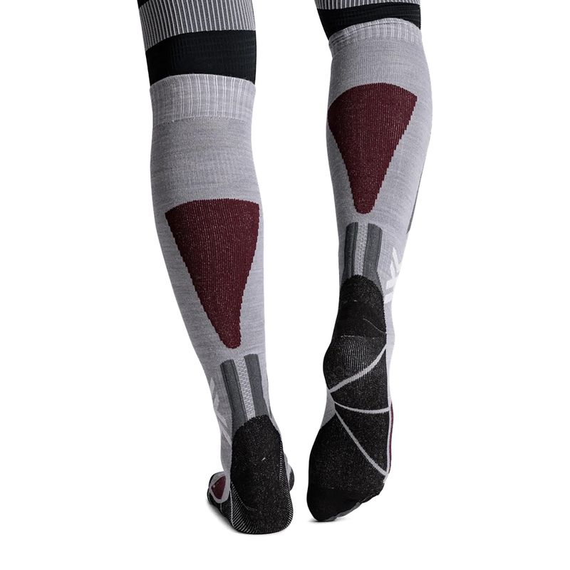 Skisocken X-Socks Ski Discover Merino Otc silver grey 3