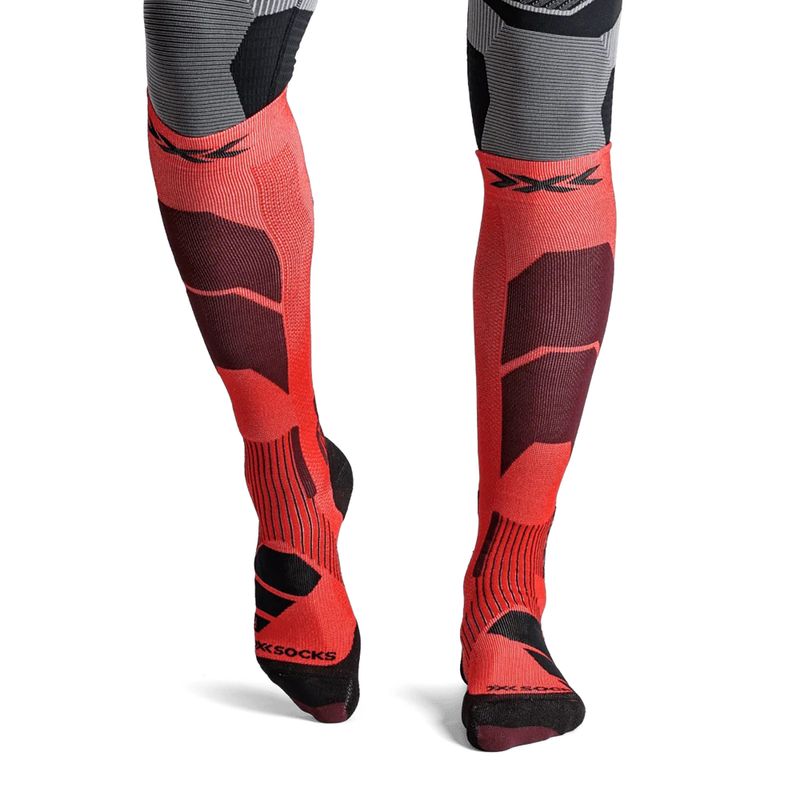 Skisocken X-Socks Ski Perform Otc hot red 2