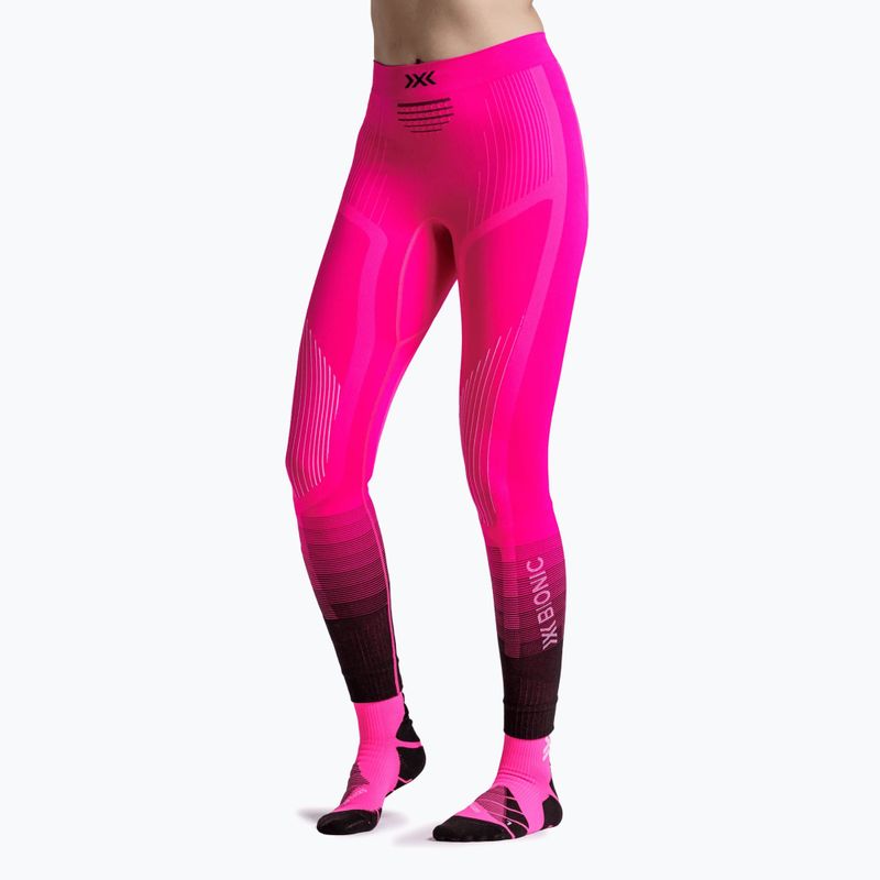 Damen Thermohose X-Bionic Invent Graphics fluo pink/x white 3