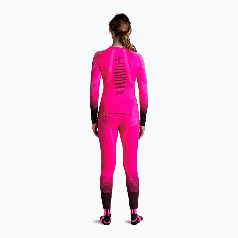 Damen-Funktionssweatshirt X-Bionic Invent Graphics LS fluo pink/x white 4