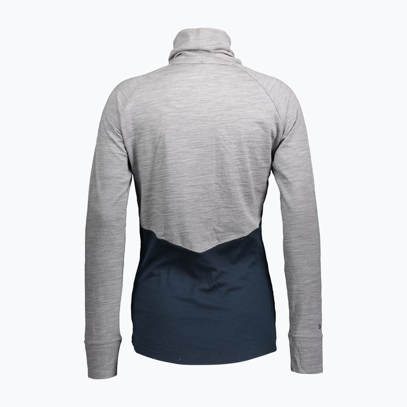 Damen Thermoaktivshirt SCOTT Defend Merino High Neck light grey melange/dark blue 2