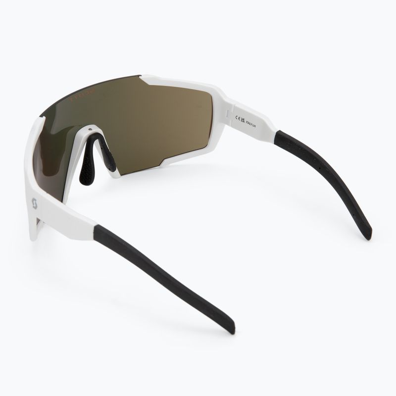 SCOTT Shield Compact Sonnenbrille weiß matt/rot verchromt 2