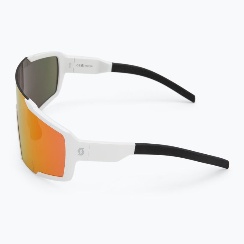 SCOTT Shield Compact Sonnenbrille weiß matt/rot verchromt 4