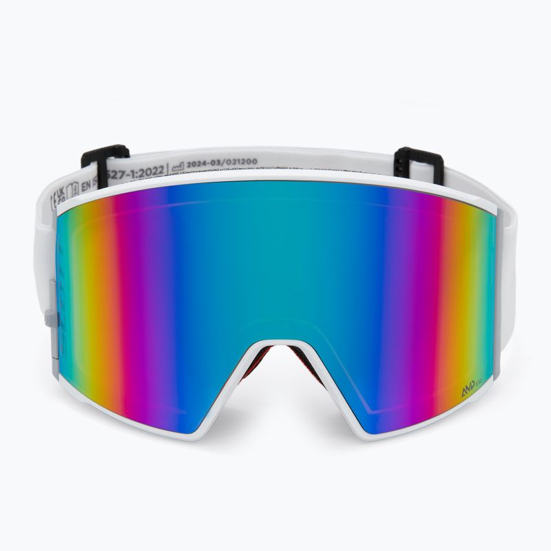 Skibrille SCOTT React mineral white/enhancer teal chrome/amp pro green 3