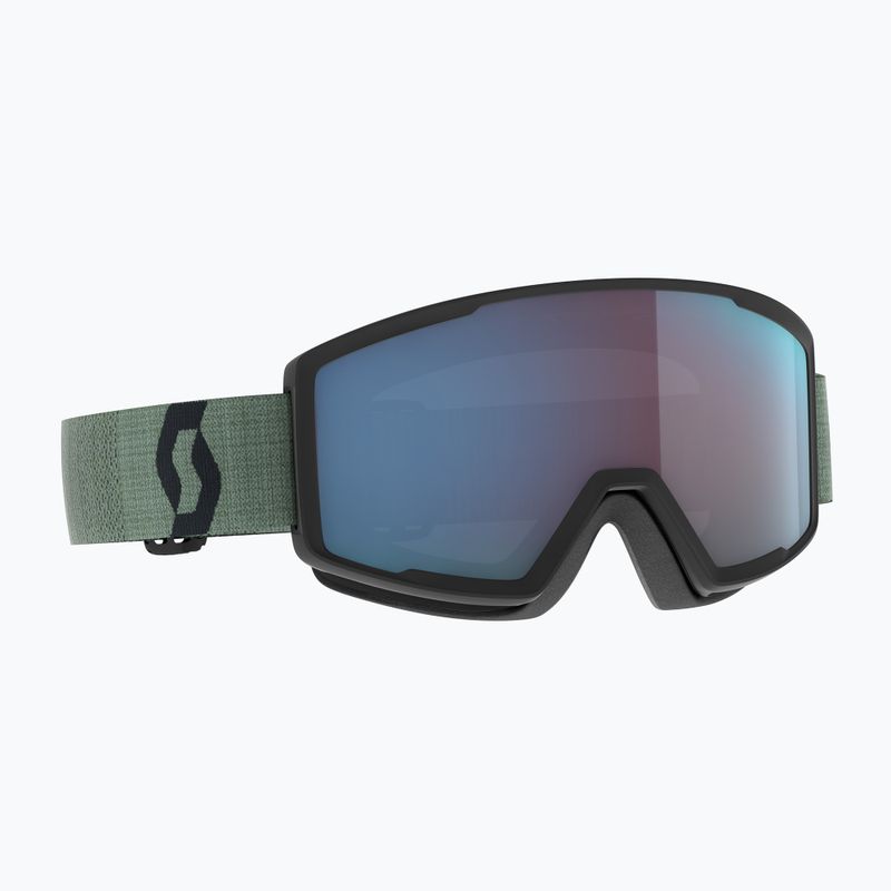 Skibrille SCOTT Factor Pro soft green/black/enhancer blue chrome