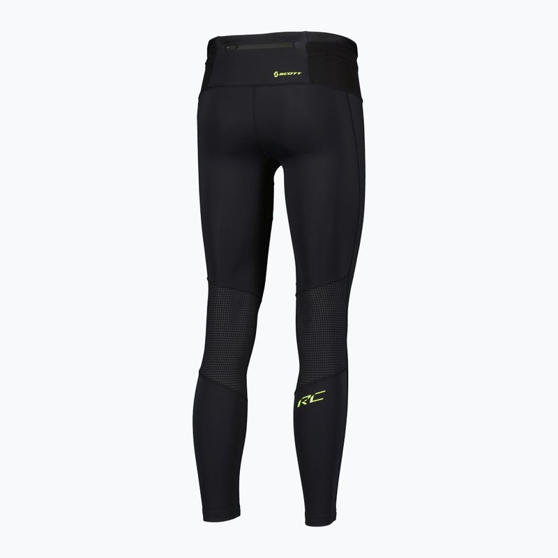 Herren-Laufleggings SCOTT RC Run Full Tights schwarz/gelb 2