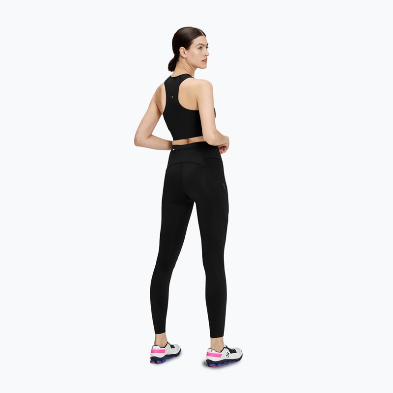 Women's running leggings On Running Performance Tights schwarz 3