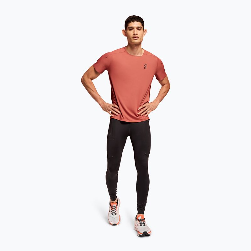 Herren Laufshirt On Performance-T rotbraun/rubinrot 2