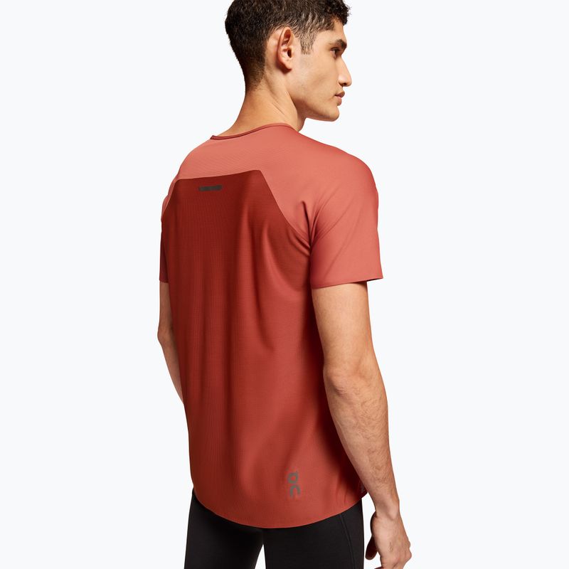 Herren Laufshirt On Performance-T rotbraun/rubinrot 3