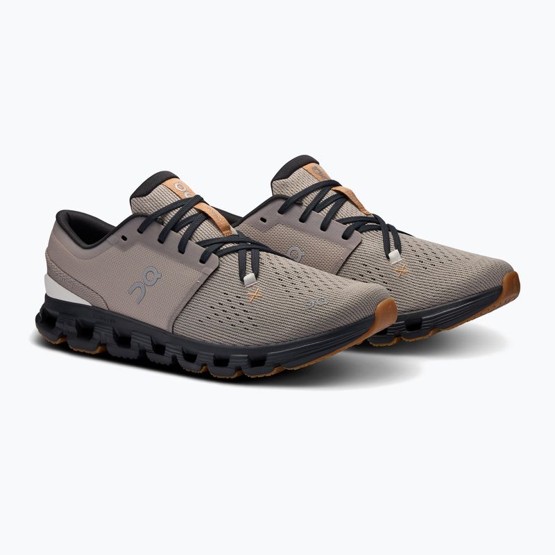 Herren On Cloud X 4 fog/schwarz Laufschuhe 8
