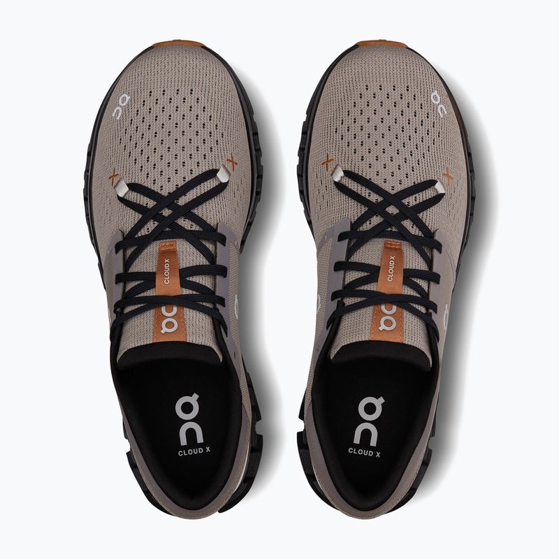 Herren On Cloud X 4 fog/schwarz Laufschuhe 13