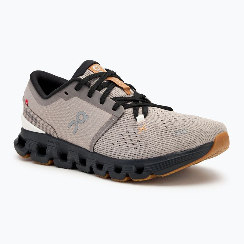 Herren On Cloud X 4 fog/schwarz Laufschuhe