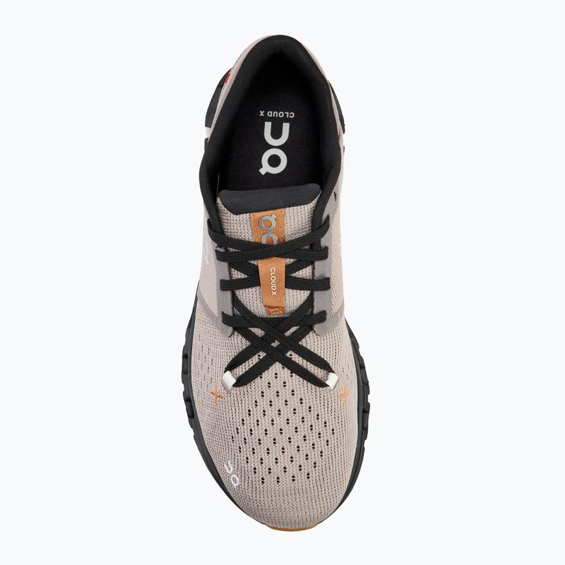 Herren On Cloud X 4 fog/schwarz Laufschuhe 5